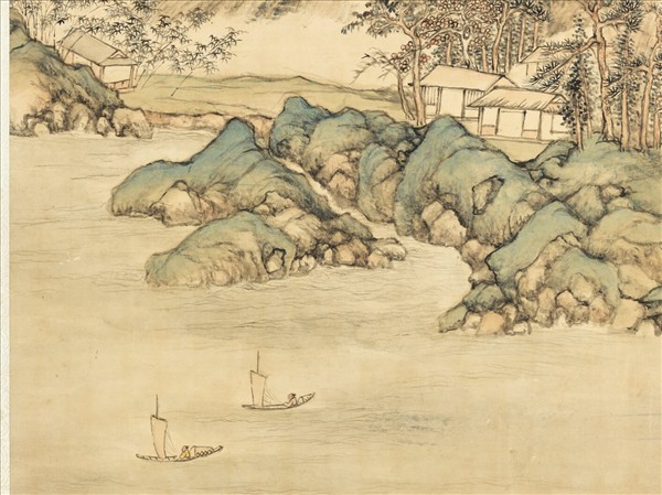 清張宗蒼畫包山奇石　軸