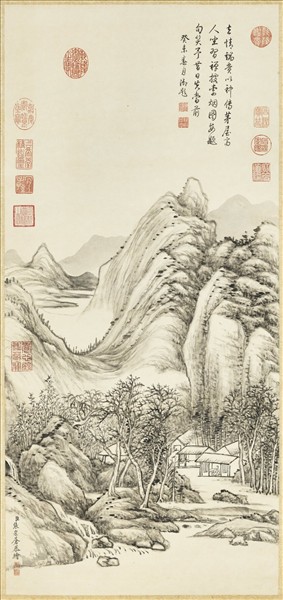 清張宗蒼草堂趺坐　軸