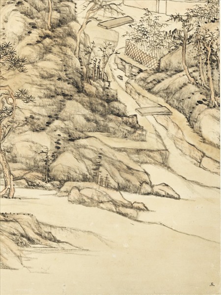 清張宗蒼法螺曲徑　軸