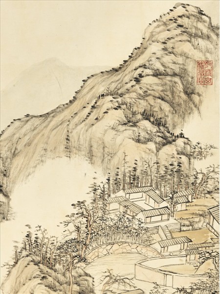 清張宗蒼法螺曲徑　軸