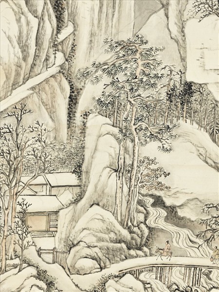 清張宗蒼雪景　軸