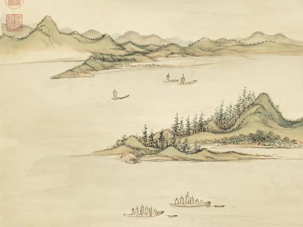 清張宗蒼莫釐縹緲　軸