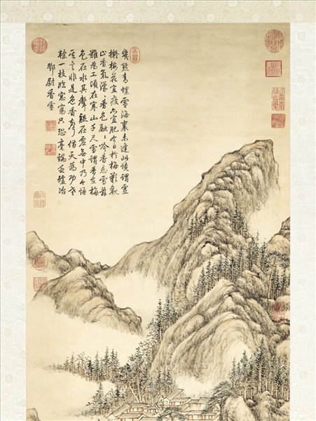 清張宗蒼鄧尉香雪　軸