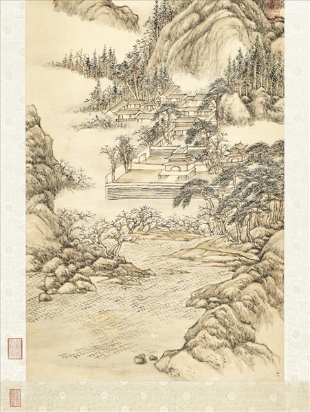 清張宗蒼鄧尉香雪　軸