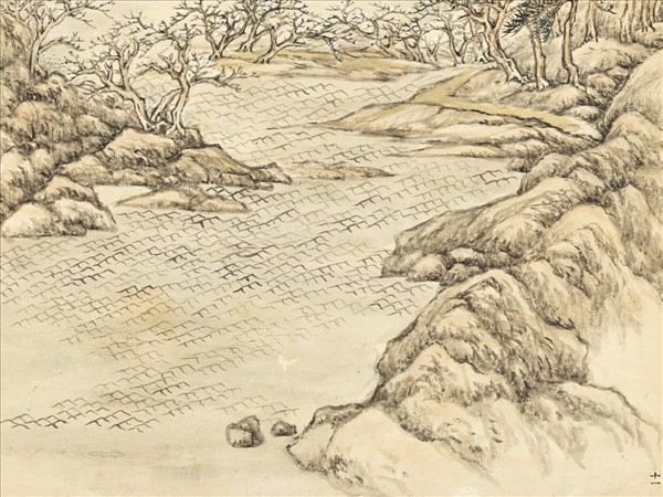 清張宗蒼鄧尉香雪　軸