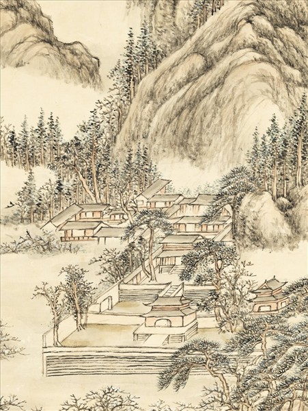 清張宗蒼鄧尉香雪　軸