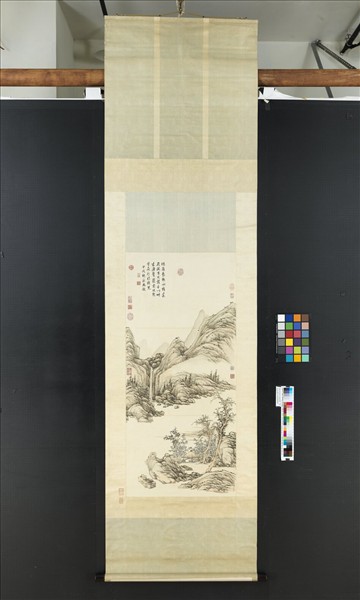 清張宗蒼竹亭觀瀑圖　軸