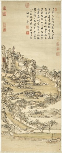 清張宗蒼海湧一峰　軸