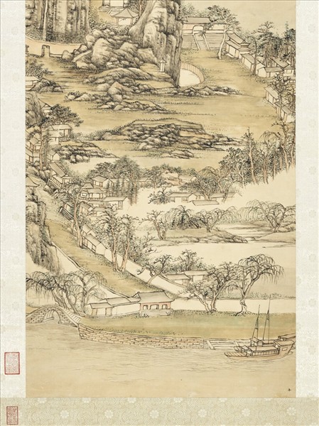 清張宗蒼海湧一峰　軸