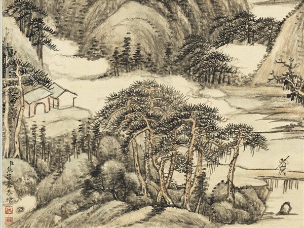 清張宗蒼畫山水　軸