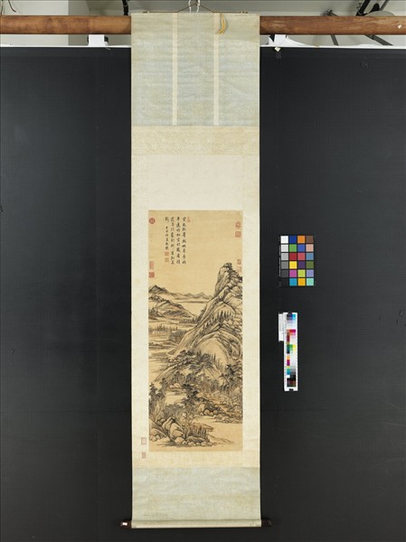 清張宗蒼山水高宗御題　軸