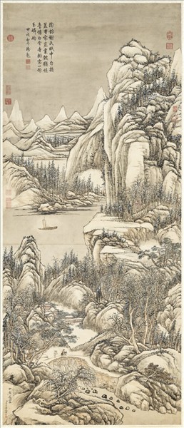 清張宗蒼千岩層雪高宗御題　軸