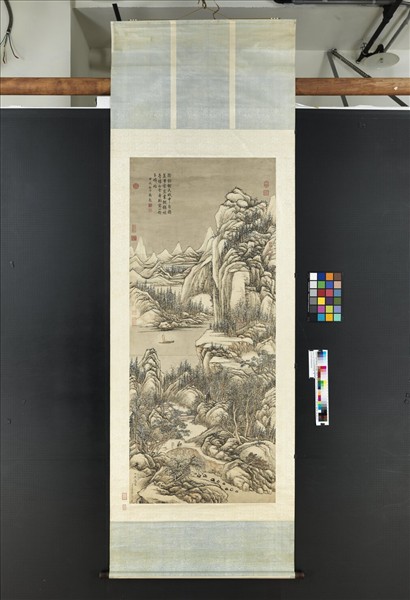 清張宗蒼千岩層雪高宗御題　軸