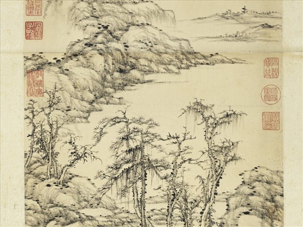 清張宗蒼仿倪瓚筆意　軸