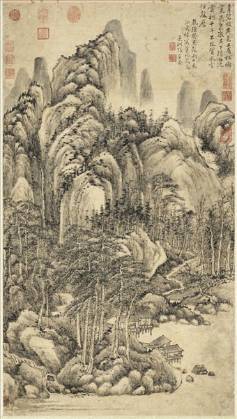 清張宗蒼仿董北苑筆意　軸