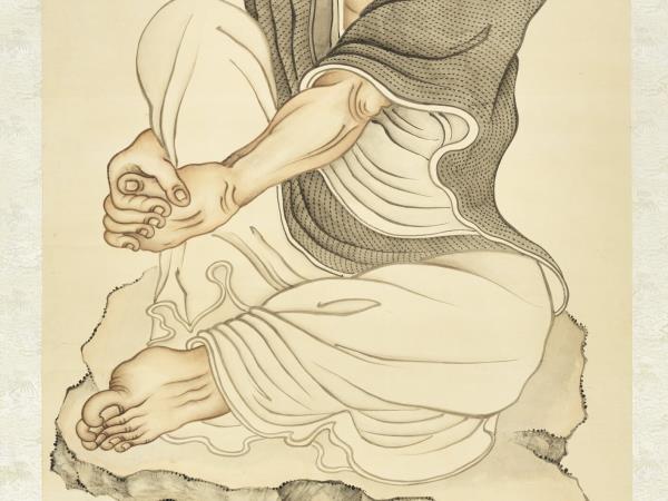 清丁觀鵬畫十六羅漢像（二）第二阿資答尊者　軸