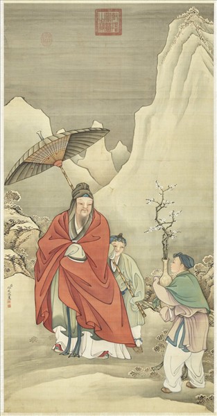 清冷枚人物畫幅　軸