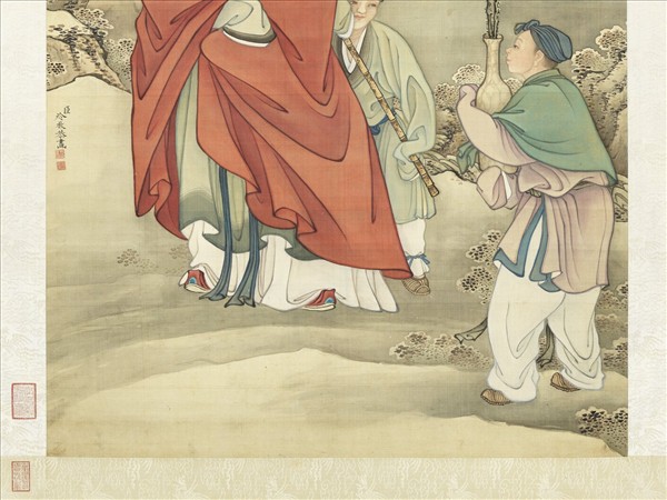 清冷枚人物畫幅　軸