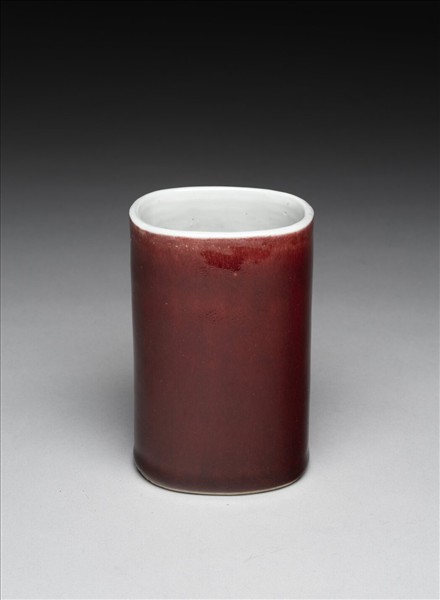 寶石紅釉筆筒