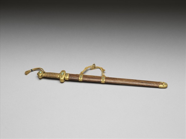 沉香鞘嵌珠松石鐵劍