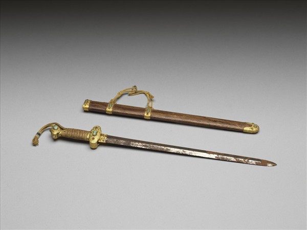 沉香鞘嵌珠松石鐵劍