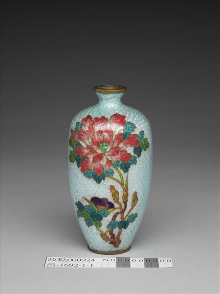 銅胎琺瑯花卉紋瓶