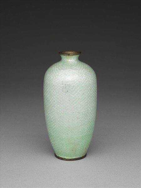 銅胎琺瑯花鳥紋瓶