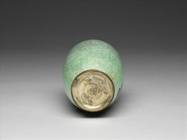 銅胎琺瑯花鳥紋瓶