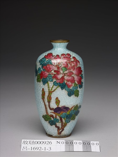 銅胎琺瑯花卉紋瓶