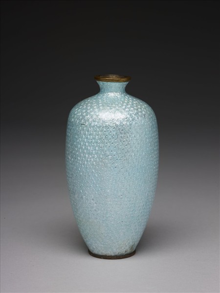 銅胎琺瑯花卉紋瓶