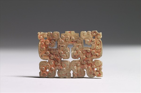 玉鏤空龍鳳紋佩