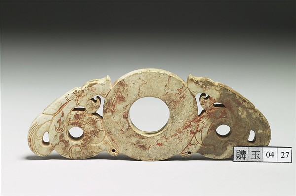玉雙龍紋出廓系璧
