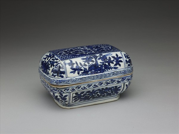 青花花果龍紋長方盒