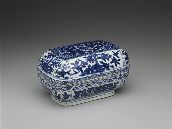 青花花果龍紋長方盒