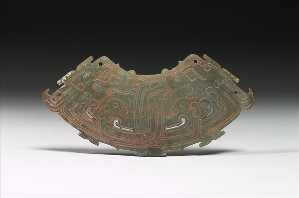 玉鏤空人龍紋璜