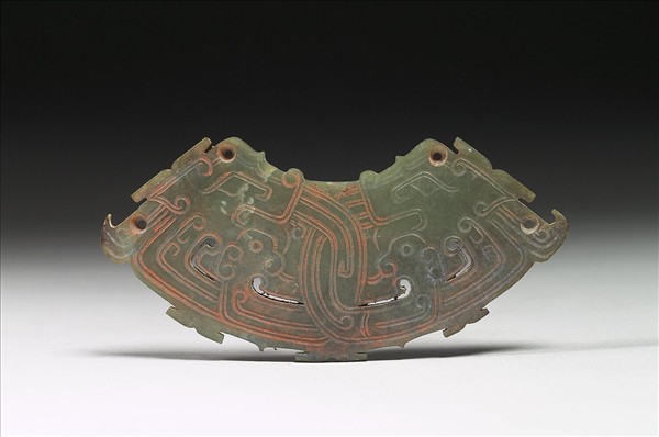 玉鏤空人龍紋璜