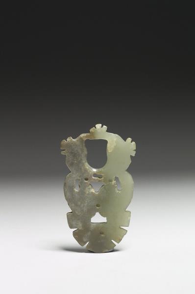 玉鏤空圓凹紋飾件