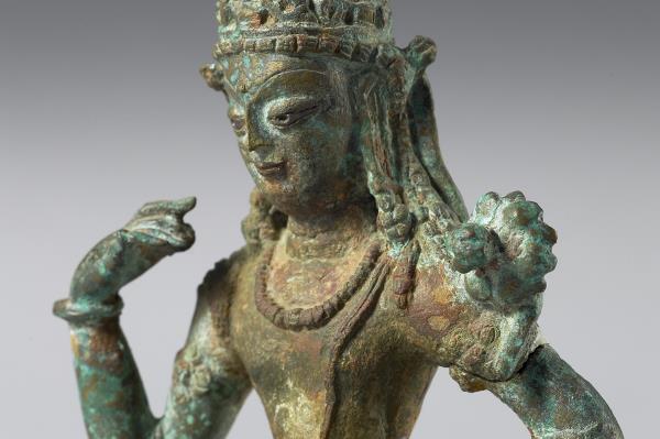 巴基斯坦 斯瓦特 7-8世紀 青銅 蓮華手觀音菩薩半跏思惟像