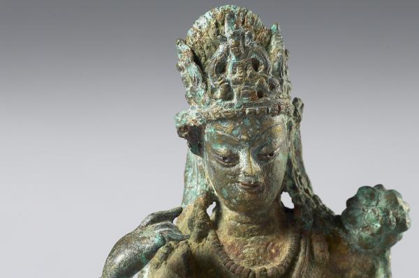 巴基斯坦 斯瓦特 7-8世紀 青銅 蓮華手觀音菩薩半跏思惟像