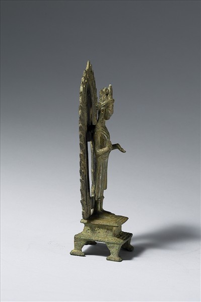 印度東北地區 12世紀 青銅 佛立像