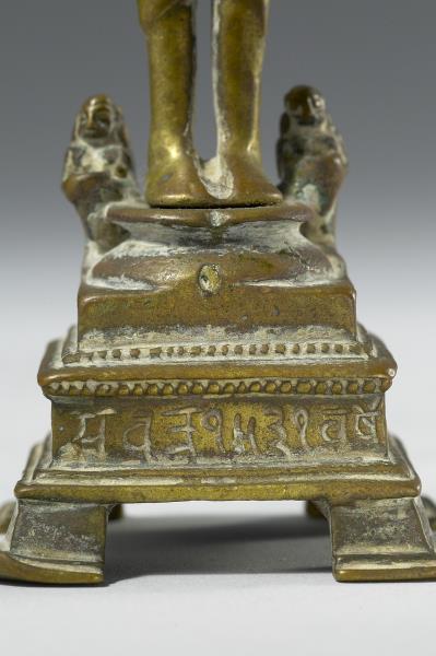 印度東南地區 14世紀 青銅鎏金 耆那教聖者婆呼婆里苦修立禪像