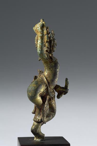 青銅鎏金空行母或天女舞立像