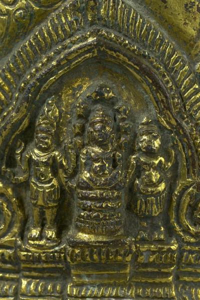 泰國 12世紀 青銅鎏金 舍利塔