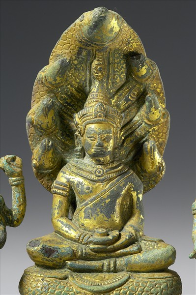 釋迦牟尼佛、四臂觀音、般若佛母三尊像