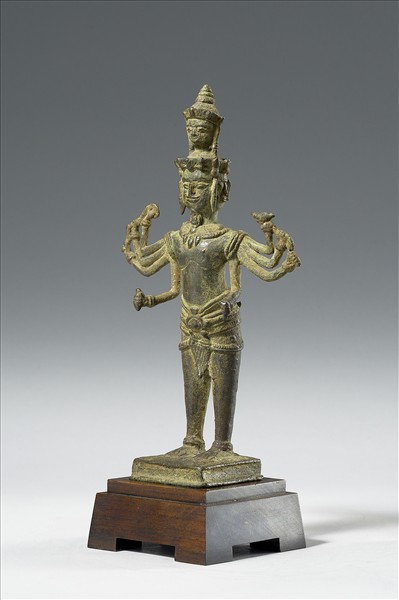 泰國 13-14世紀 青銅 佛立像，或為吉祥喜金剛