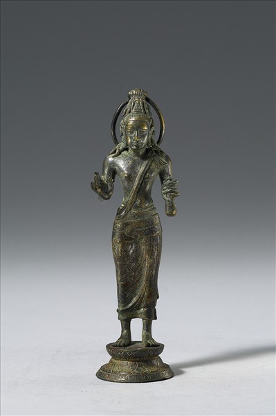 印尼 蘇門答臘 9世紀 青銅鎏金 觀音菩薩立像