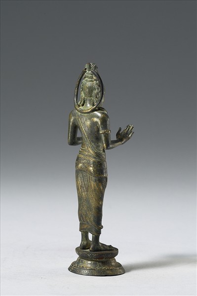 印尼 蘇門答臘 9世紀 青銅鎏金 觀音菩薩立像