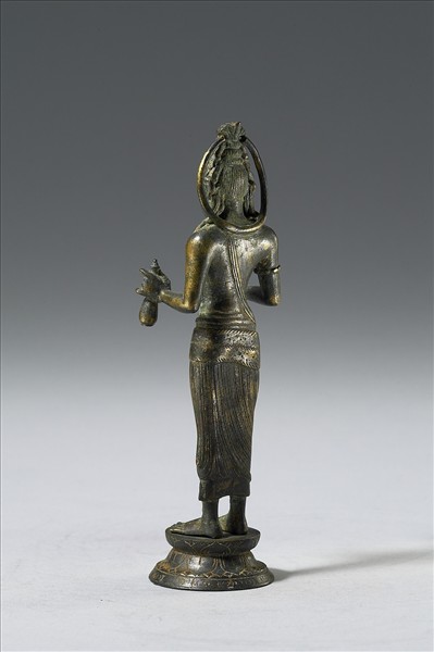 印尼 蘇門答臘 9世紀 青銅鎏金 觀音菩薩立像