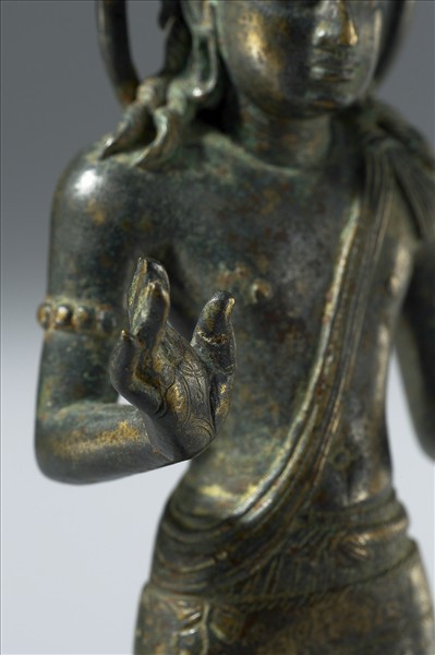印尼 蘇門答臘 9世紀 青銅鎏金 觀音菩薩立像