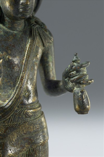 印尼 蘇門答臘 9世紀 青銅鎏金 觀音菩薩立像